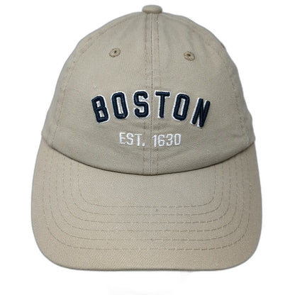by elidan Baseball Cap Beige One Size Boston Est 1630 Embroidered Cotton Hat
