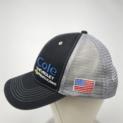 Cole Chevrolet Idaho Snapback Trucker Hat Black One Size Mesh Back