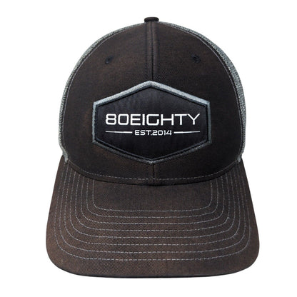 80Eighty Snapback Mesh Back Trucker Hat Black One Size Richardson