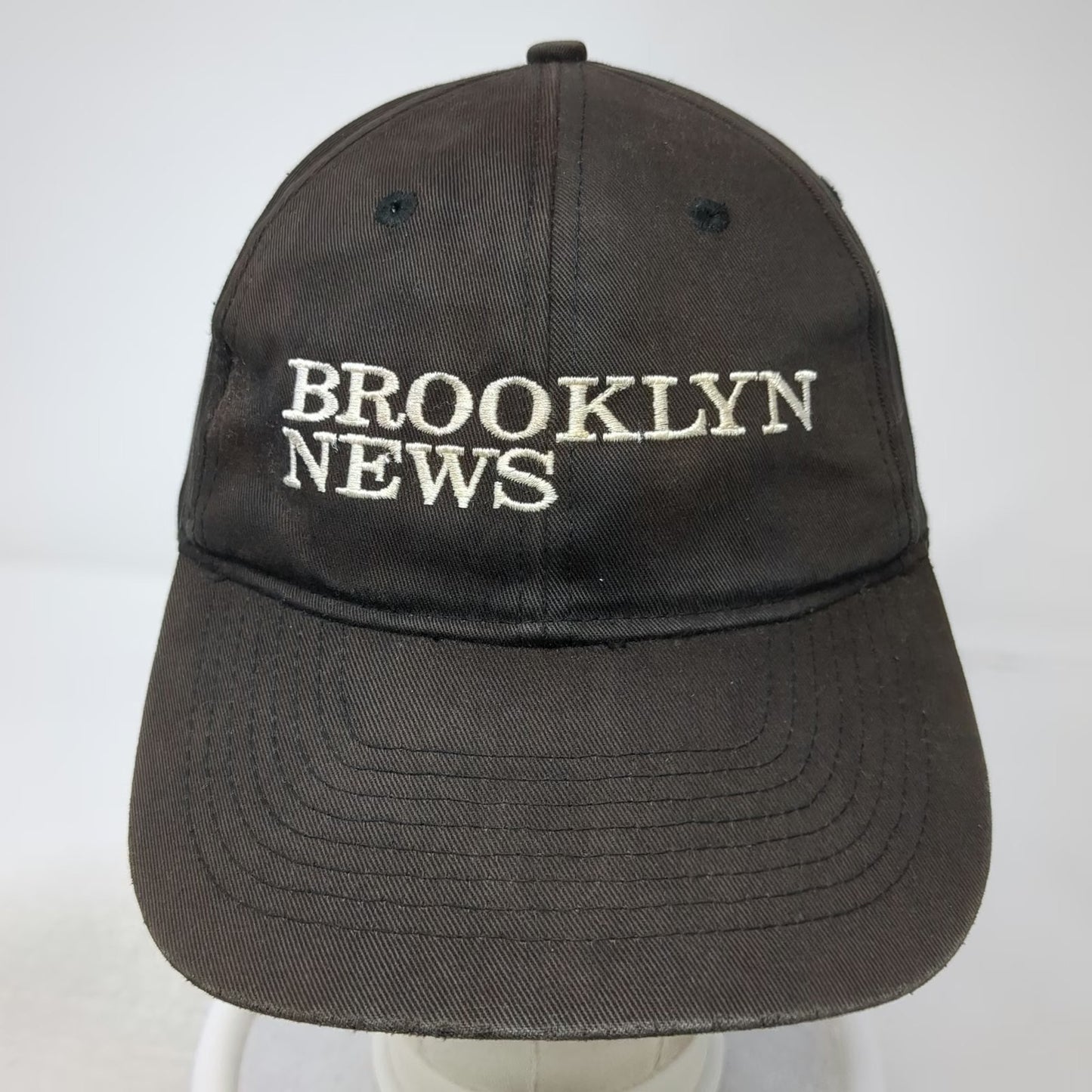 KC Brooklyn News Embroidered Baseball Cap Black One Size Strapback Hat Curved