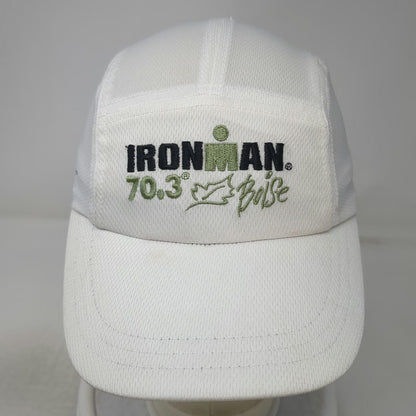 Headsweats 5 Panel Hat White One Size Ironman 70.3 Boise Performance Running