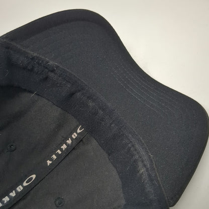 Oakley Baseball Cap Black XL US Flag Logo Performance Flexfit Stretch Fit Hat