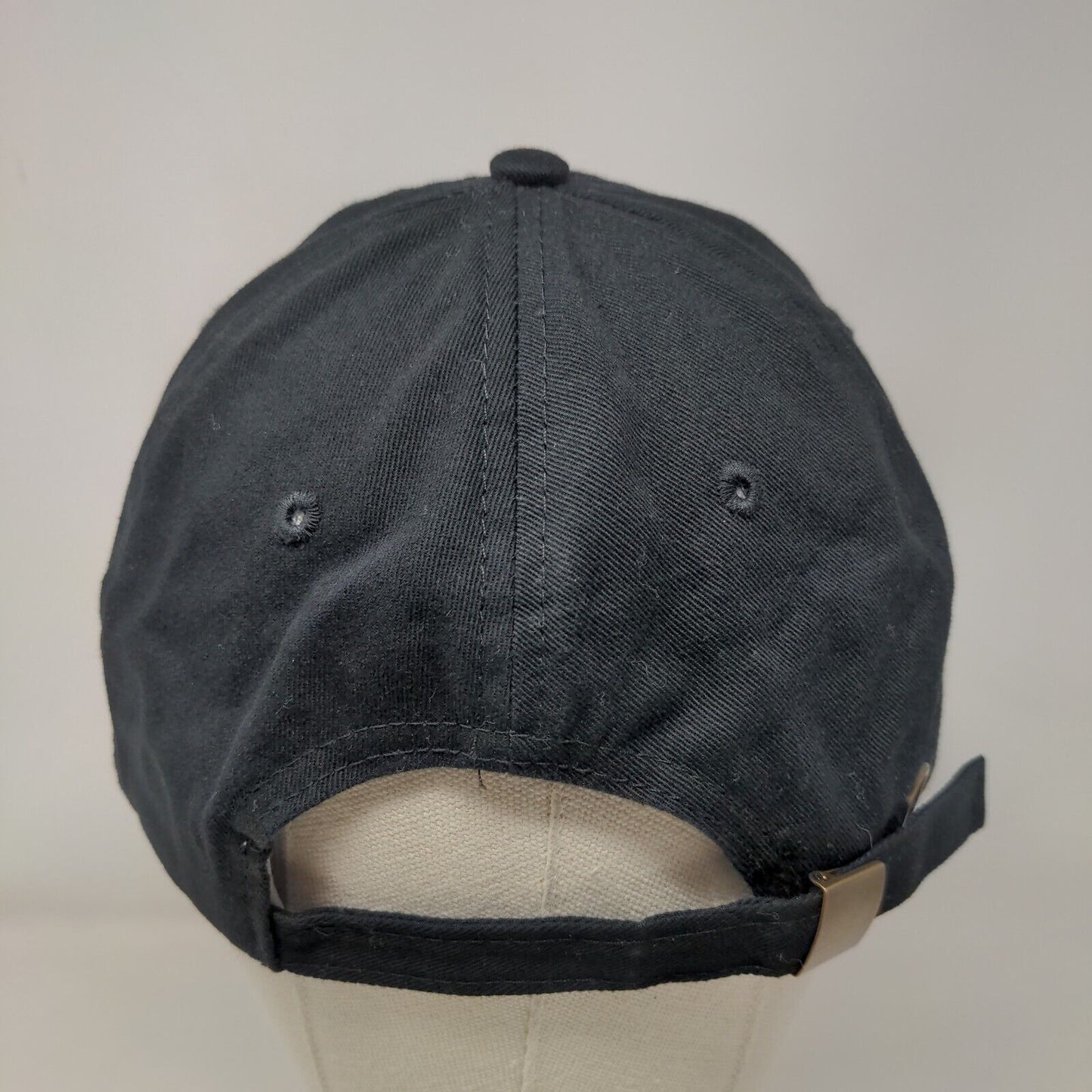 VIVAZEN Patch Slideback Hat Black OSFM Adjustable Vent Holes 6 Panel