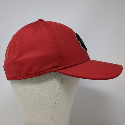 Black Clover Baseball Cap Red M Live Lucky Clover Logo Stretch Performance Hat