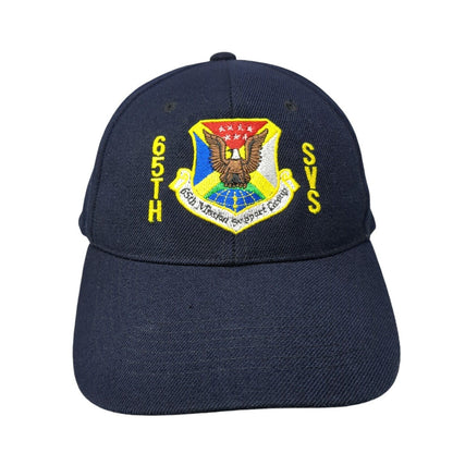 65th Mission Support Group 65th SVS Strapback Hat Blue OS Adjustable Sportsman
