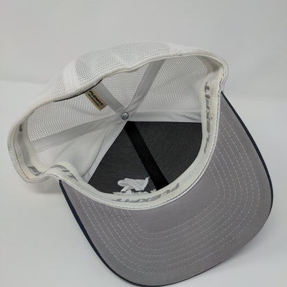 VR Valley Roofing Fitted Trucker Hat Blue L/XL Flexfit Mesh Back Yupoong