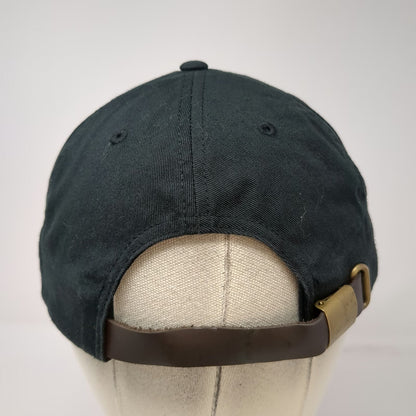 Braille Skateboarding 5 Panel Black One Size Hat Leather Strapback Flat Brim