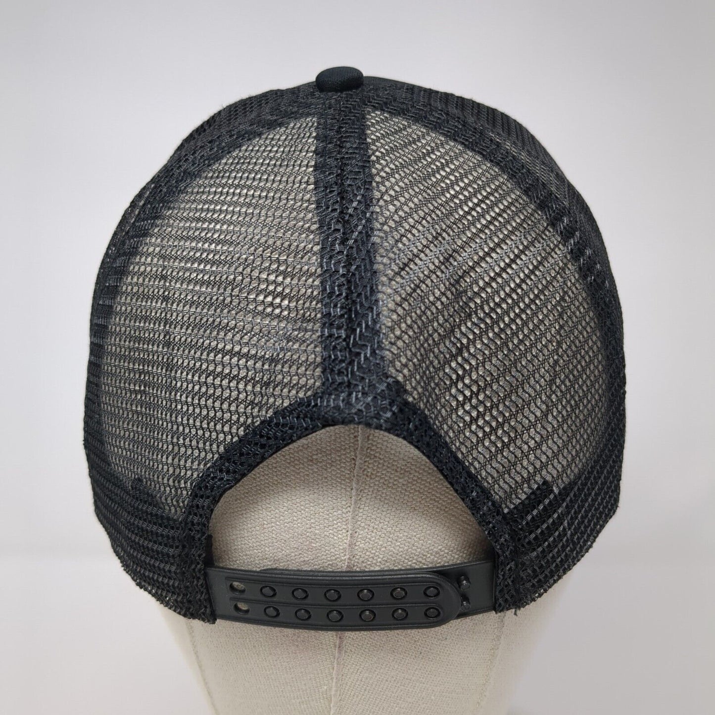 Alright Stay Groovy Snapback Trucker Hat Black One Size Adjustable Mesh Back