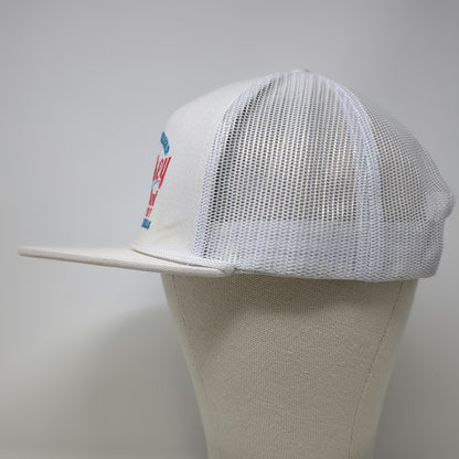 Whiskey Bent Trucker Hat White One Size Mesh Back Rope Snapback Flat Texas Logo