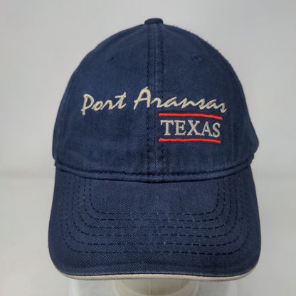 Port Aransas Texas Strapback Hat Blue One Size Embroidered Jhats
