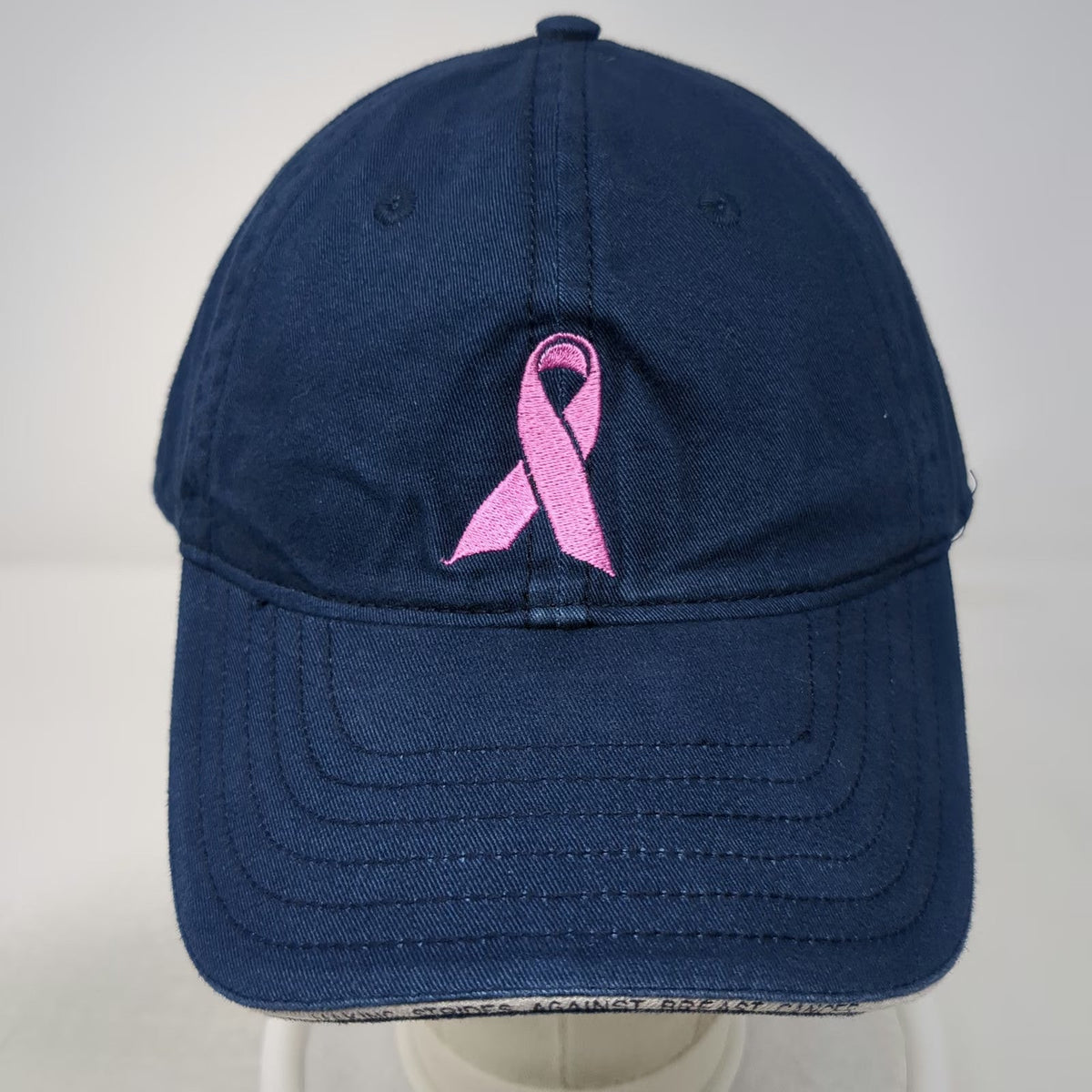 Blue Baseball Cap OSFM Breast Cancer Awareness Pink Ribbon American Cancer Hat