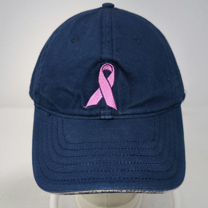 Blue Baseball Cap OSFM Breast Cancer Awareness Pink Ribbon American Cancer Hat