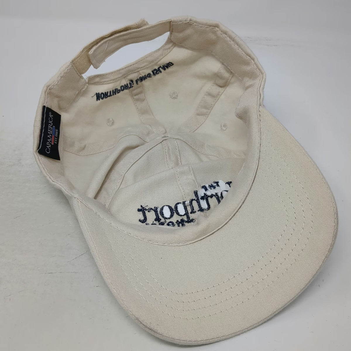 Cap America Baseball Cap Beige One Size The Northport Hotel Long Island Hat