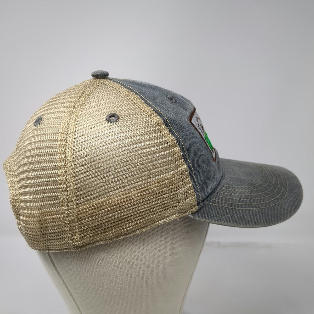 Ouray Trucker Hat Gray Beige One Size Mesh Snapback Patch AgRisk Advisors