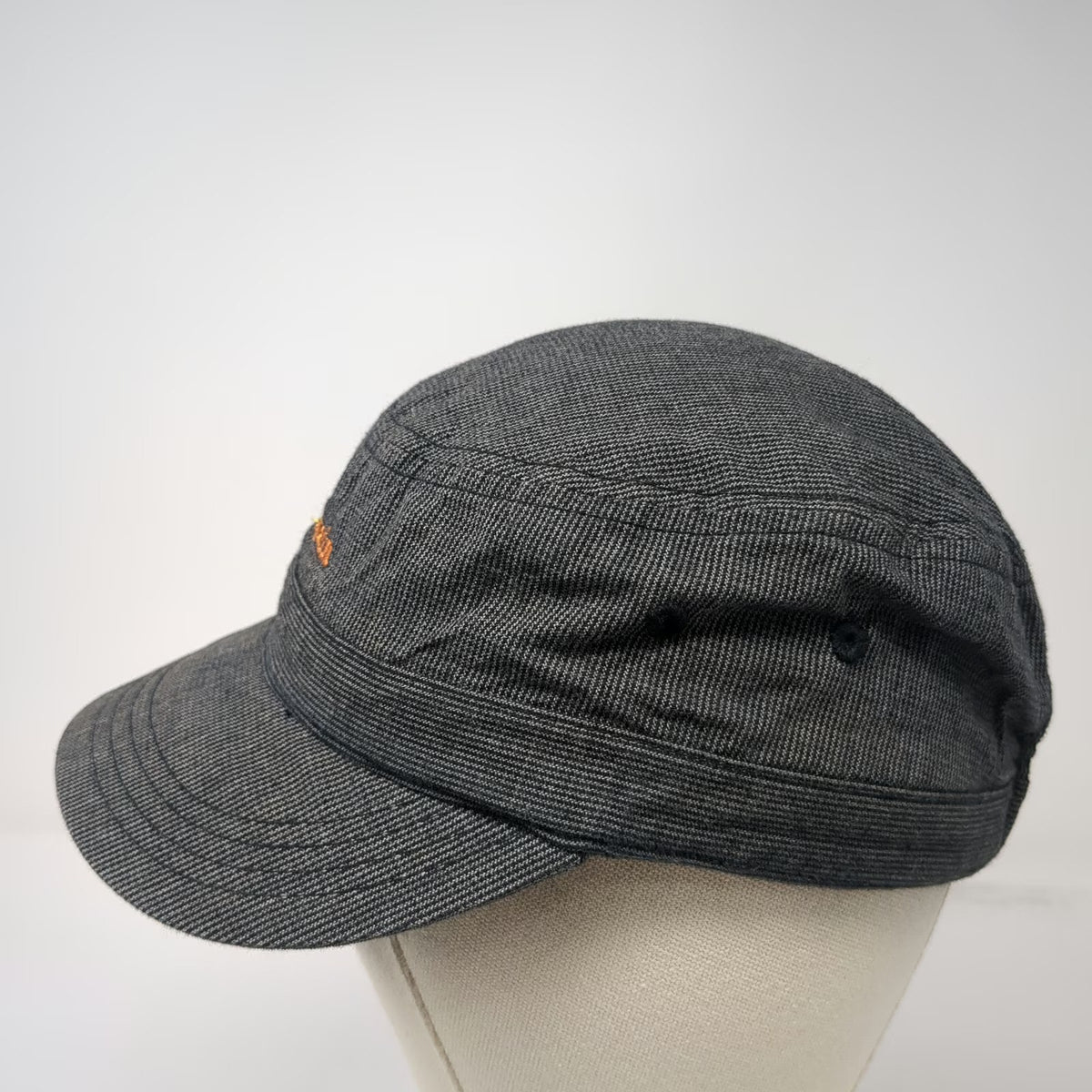 District Army Cap Gray One Size Evans Grain Cotton Adjustable Strapback Hat