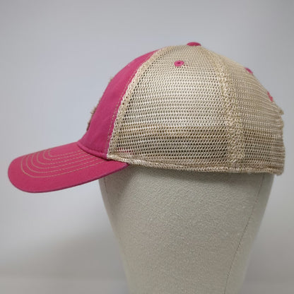 Legacy Pink Trucker Hat One Size Jackson Hole Wyoming Bucking Horse Snapback