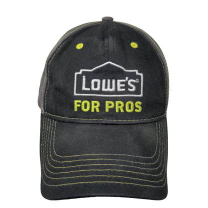 Lowe's For Pros Men's Strapback Hat Gray Black Embroidered Logo