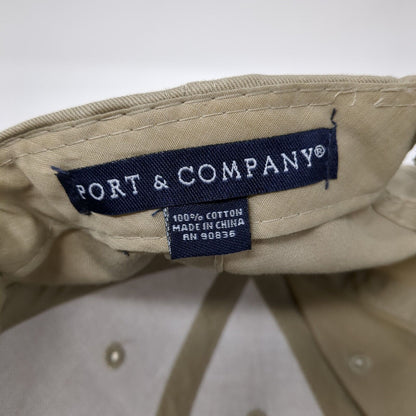 Steel Etc Steel Recycling Salvage Strapback Hat Tan OS Adjustable Port & Company