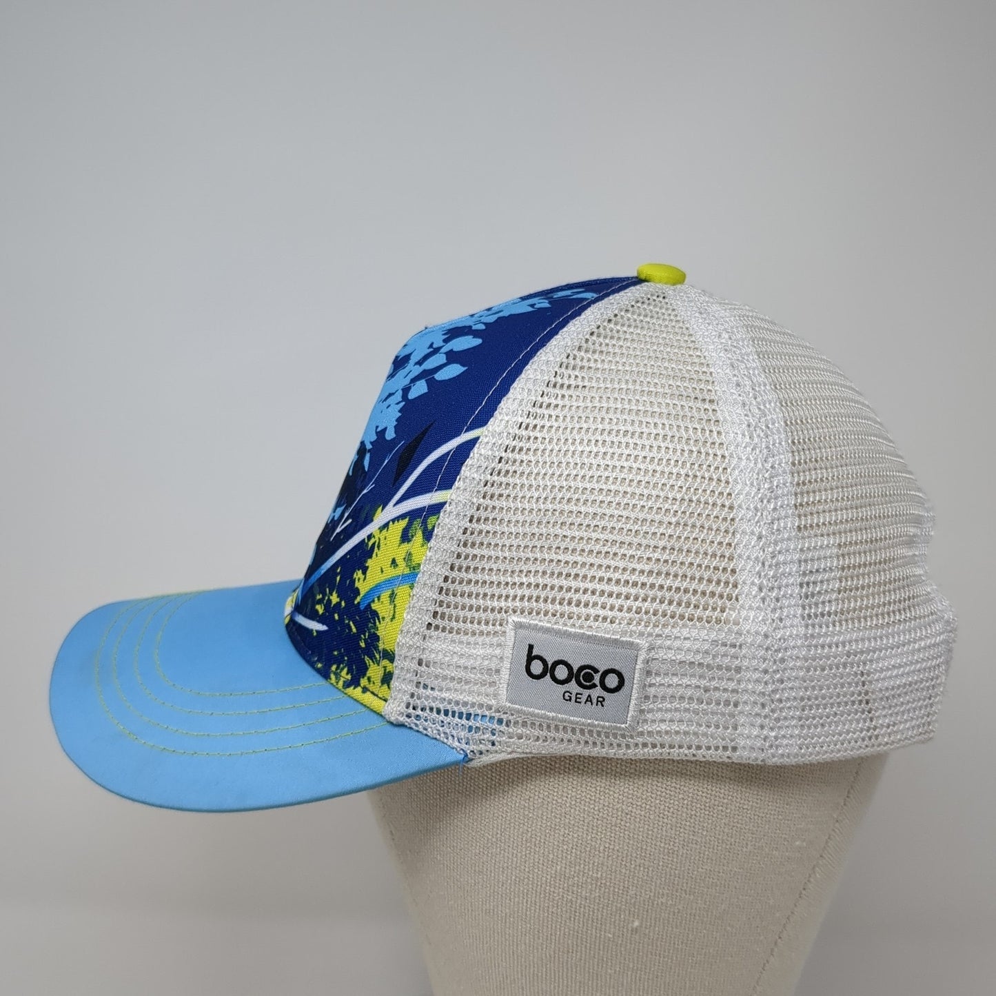 Palisades Ultra Snapback Mesh Back Trucker Hat Blue Medium Boco Gear