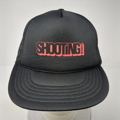 Shooting Times Snapback Rope Trucker Hat Black One Size Mesh Back KC