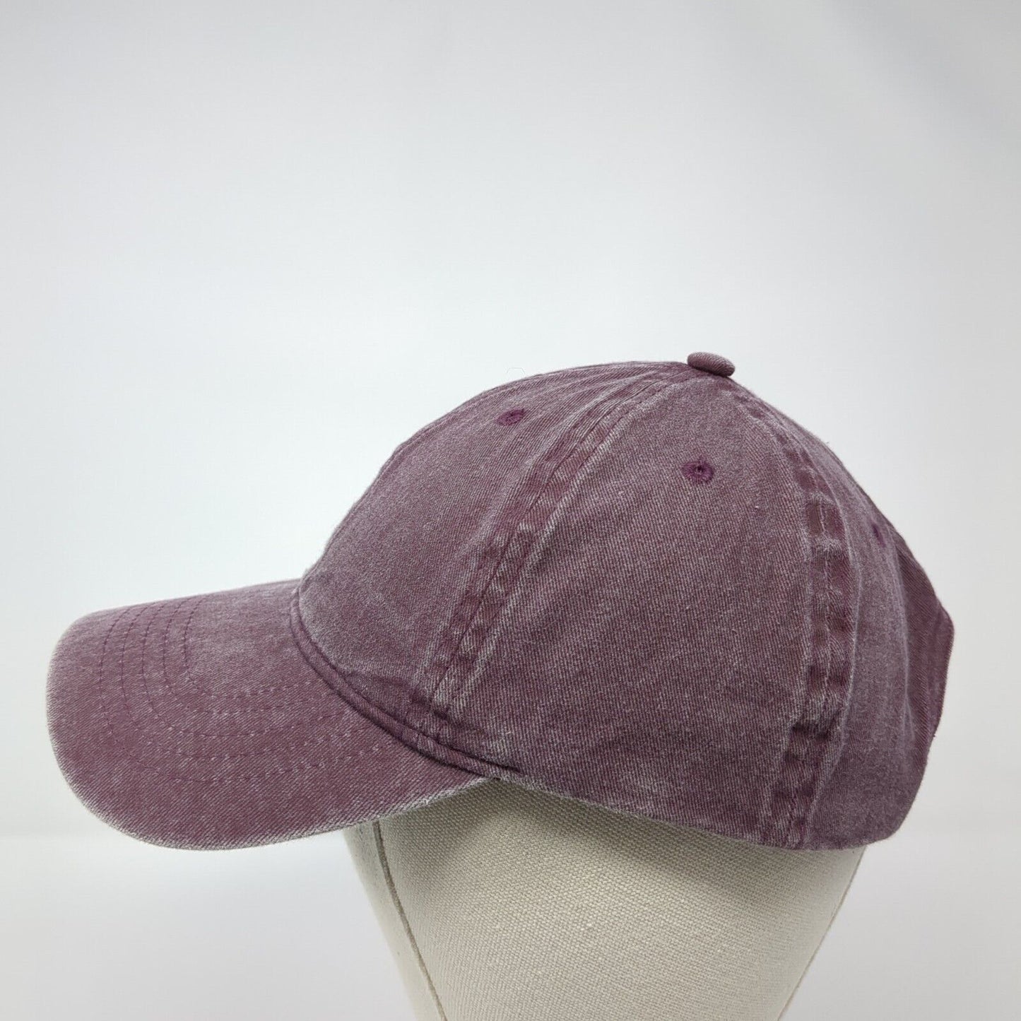 Unbranded Strapback Hat Red Burgundy One Size Adjustable Vented Holes Blank