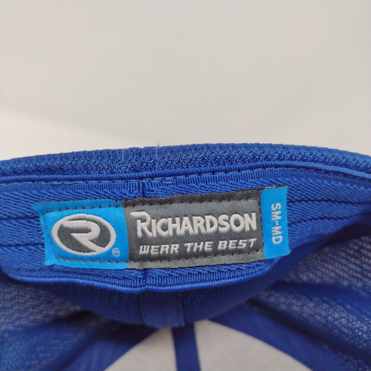 Optimist Football Fitted Trucker Hat Blue S/M Embroidered Mesh Back Richardson