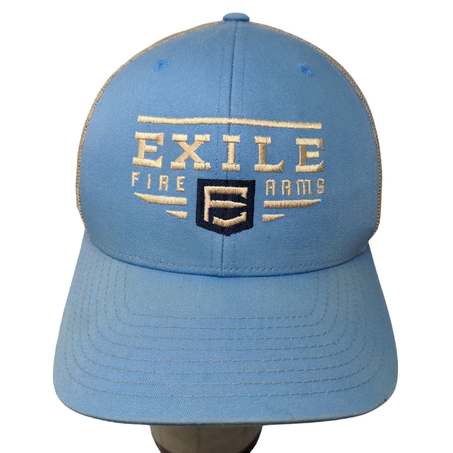 Exile Firearms Richardson Mens Snapback Mesh Back Hat Blue Style 112 Embroidered