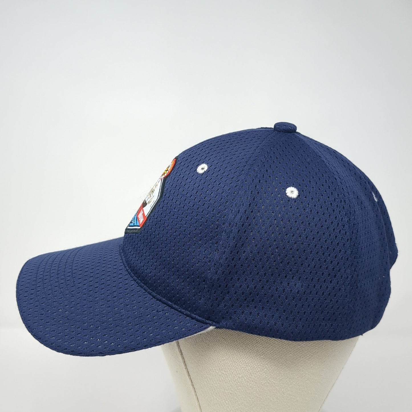 Pow Wow Strapback Hat Blue One Size Adjustable Solid 6 Panel Outdoor