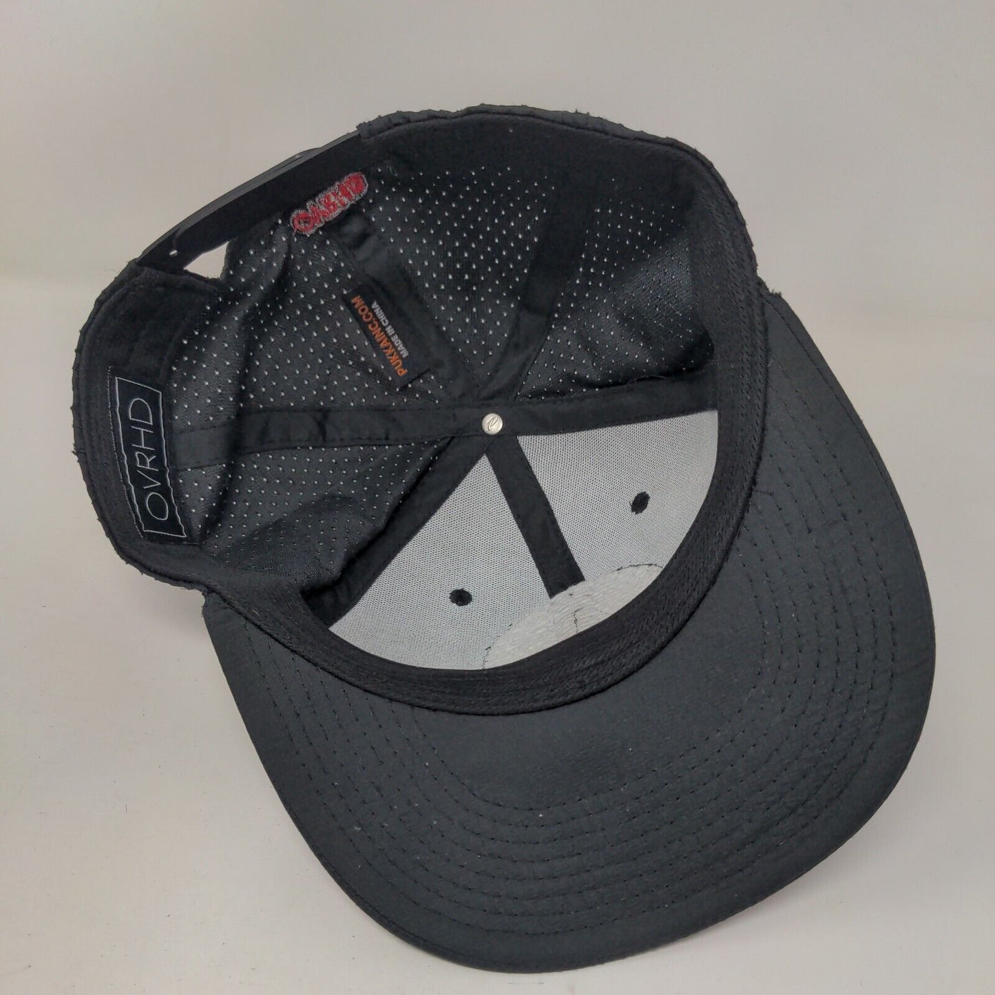 Overhead Surf Shop Snapback Hat Black One Size Adjustable Embroidered Pukka