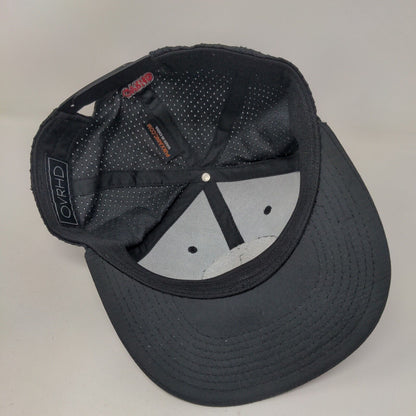 Overhead Surf Shop Snapback Hat Black One Size Adjustable Embroidered Pukka