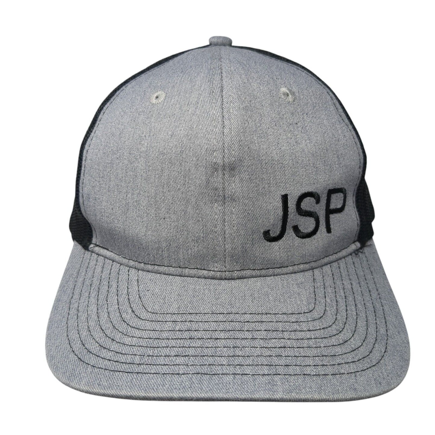 JSP Snapback Mesh Back Trucker Hat Gray One Size Port Authority 6 Panel