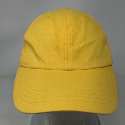 Unbranded Strapback Hat Yellow One Size Adjustable Solid 6 Panel Blank