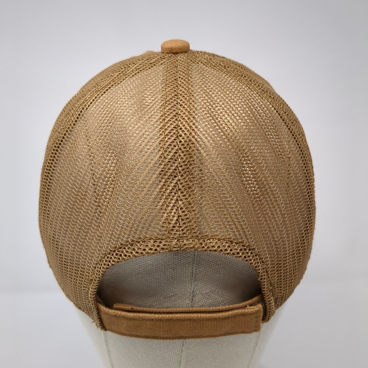 Duck Unlimited Strapback Trucker Hat Brown OS Adjustable Mesh Back Outdoor Cap