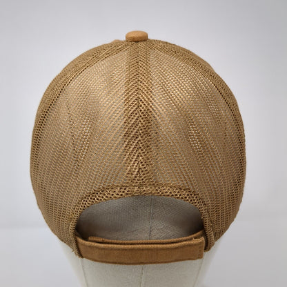 Duck Unlimited Strapback Trucker Hat Brown OS Adjustable Mesh Back Outdoor Cap