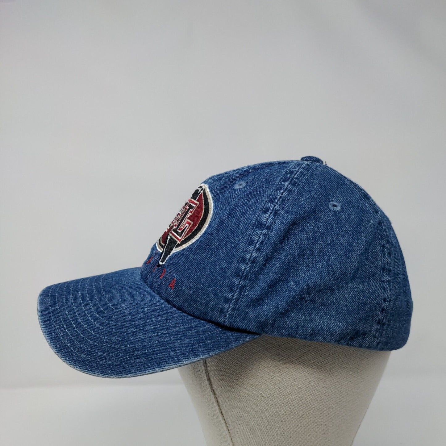 FL Florida Slideback Hat Blue OSFA Adjustable Embroidered Denim Captain Travel