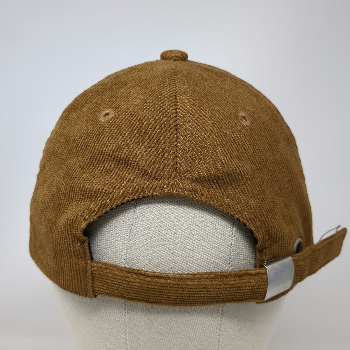Brown Baseball Cap One Size Corduroy Adjustable Slideback 6-Panel Blank Hat