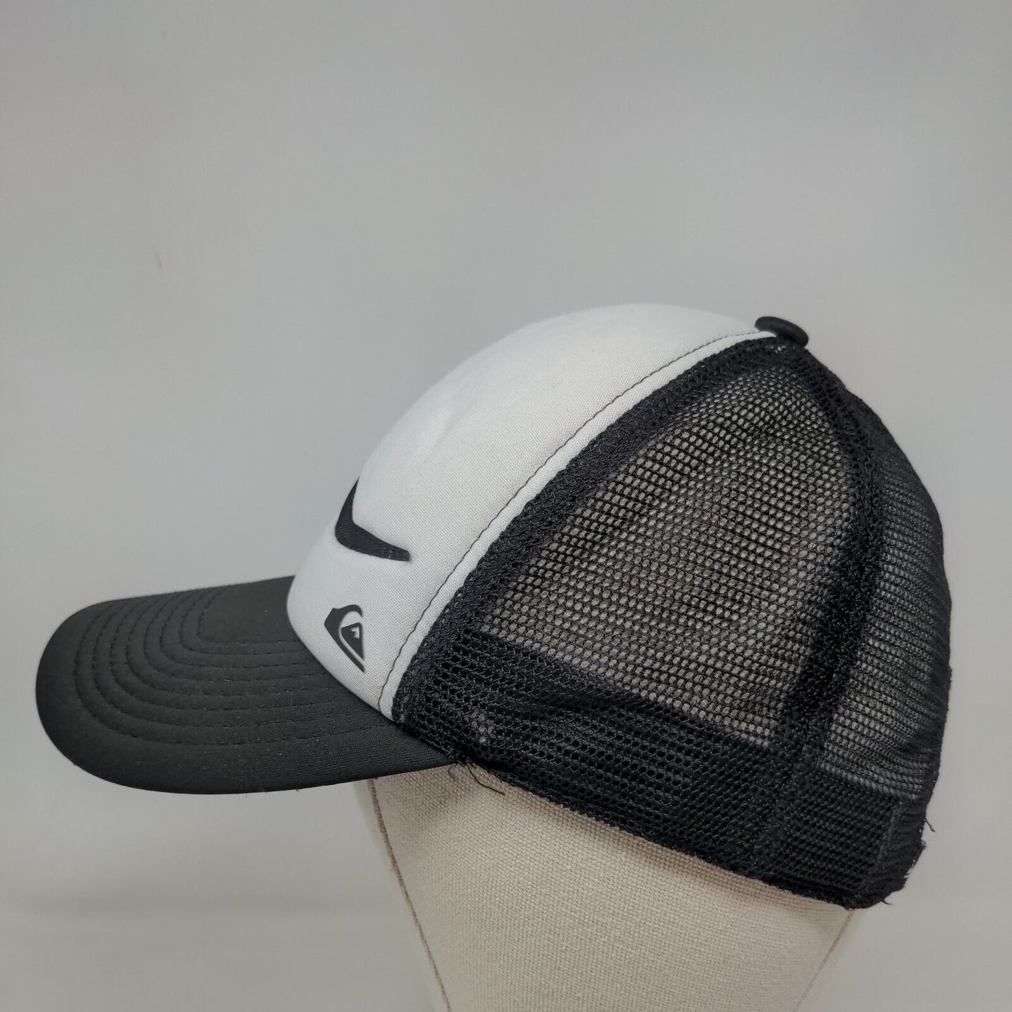 Mustache Snapback Mesh Back Trucker Hat Black One Size Quiksilver