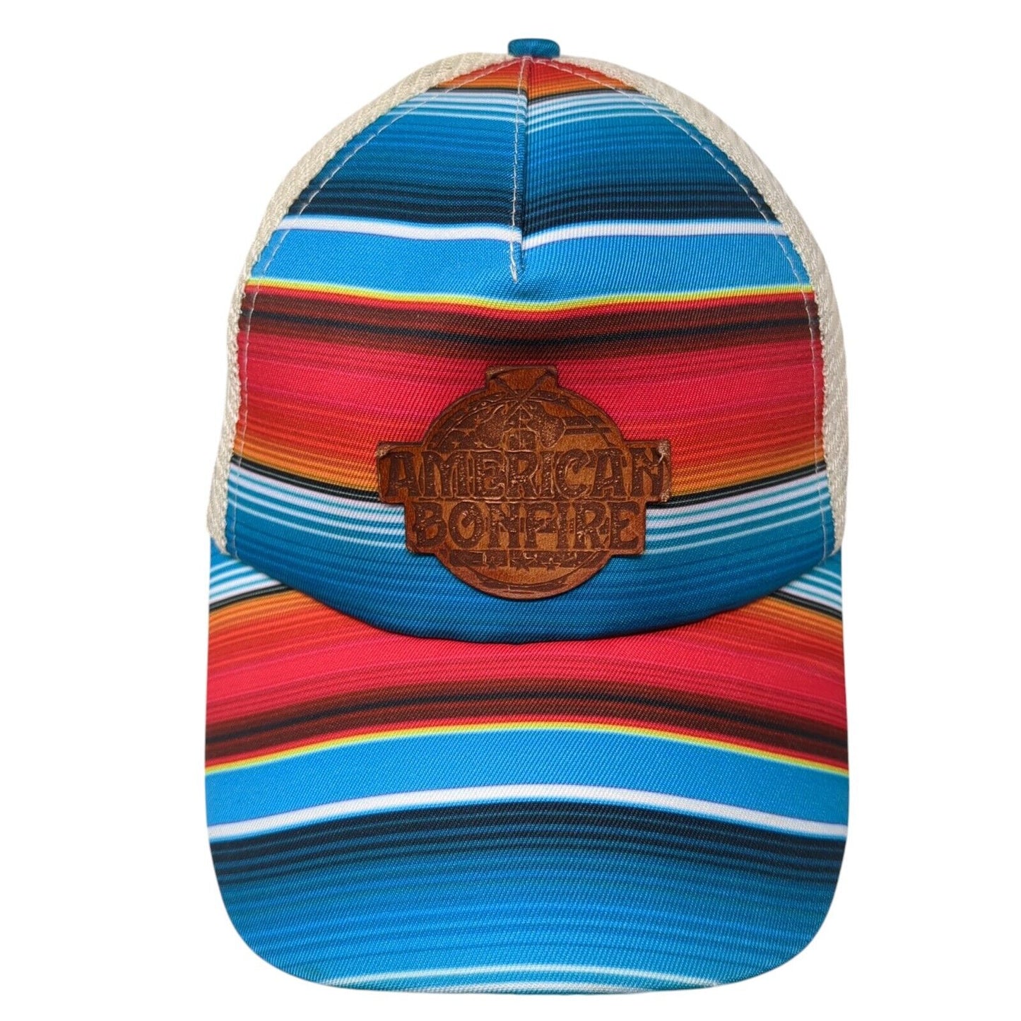 American Bonfire Strapback Trucker Hat Multicolor One Size Adjustable Mesh Back