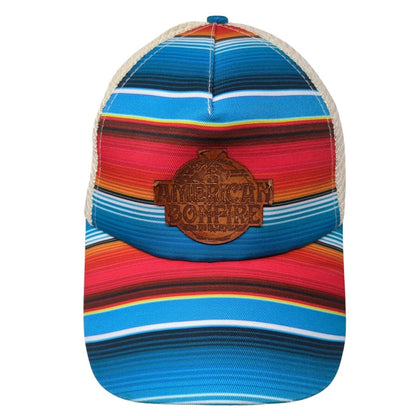 American Bonfire Strapback Trucker Hat Multicolor One Size Adjustable Mesh Back