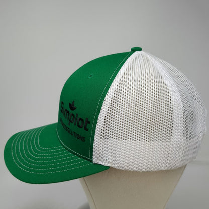 Richardson Trucker Hat Green White One Size Simplot Grower Solutions Snapback