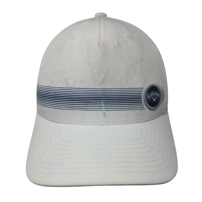 Callaway Snapback Hat White One Size Striped Adjustable Flexfit 110