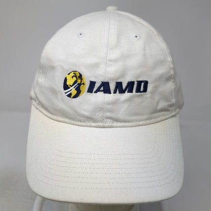 IBEX Baseball Cap White One Size Lockheed Martin IAMD Logo Cotton Slideback Hat