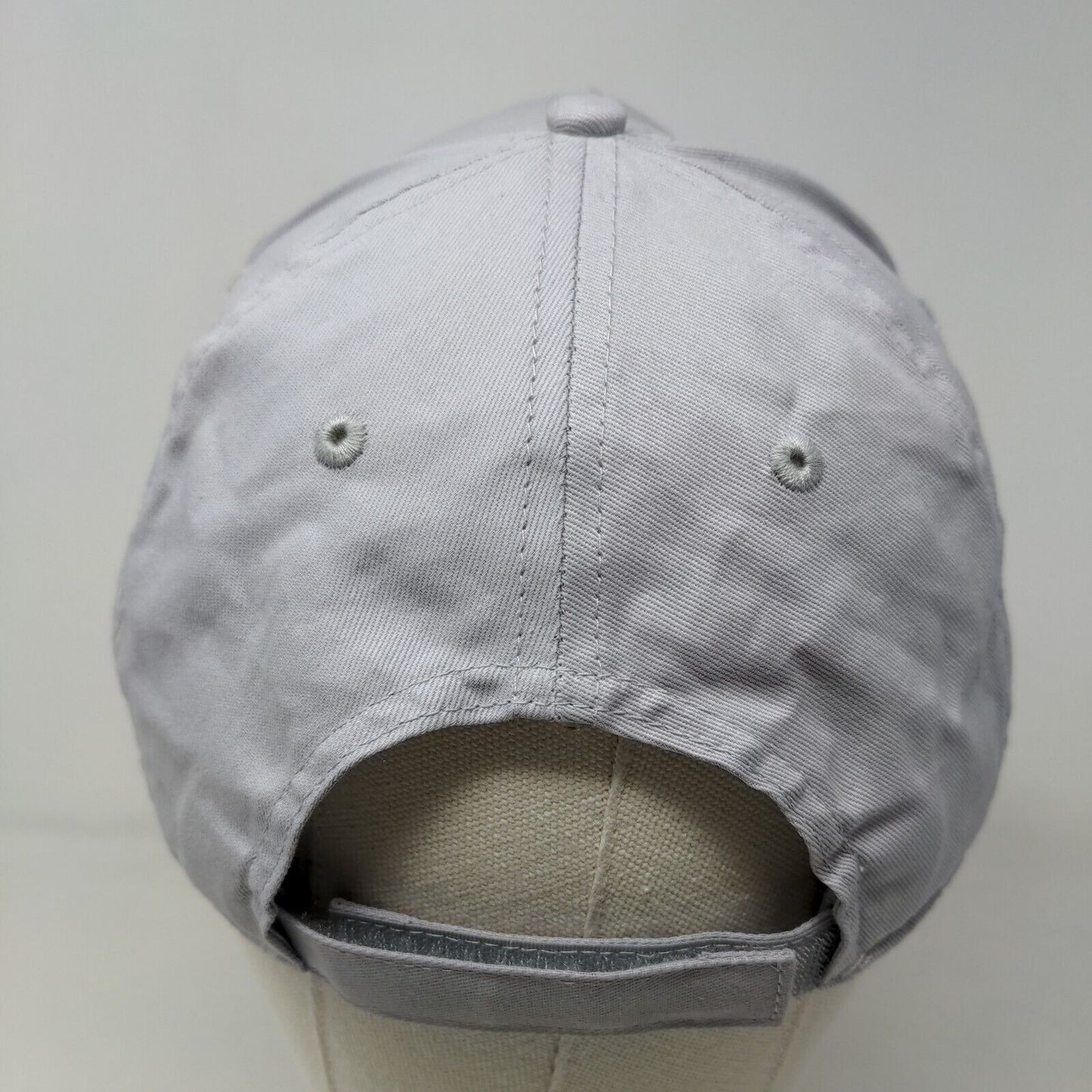 Ultra Club Men's Strapback Hat Gray Graphic Logo Team Ohio Pink Door Logo Cotton