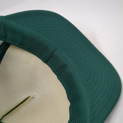 Maydale Trucker Hat Green One Size Foam Front Rope Snapback Vermont Script Cap