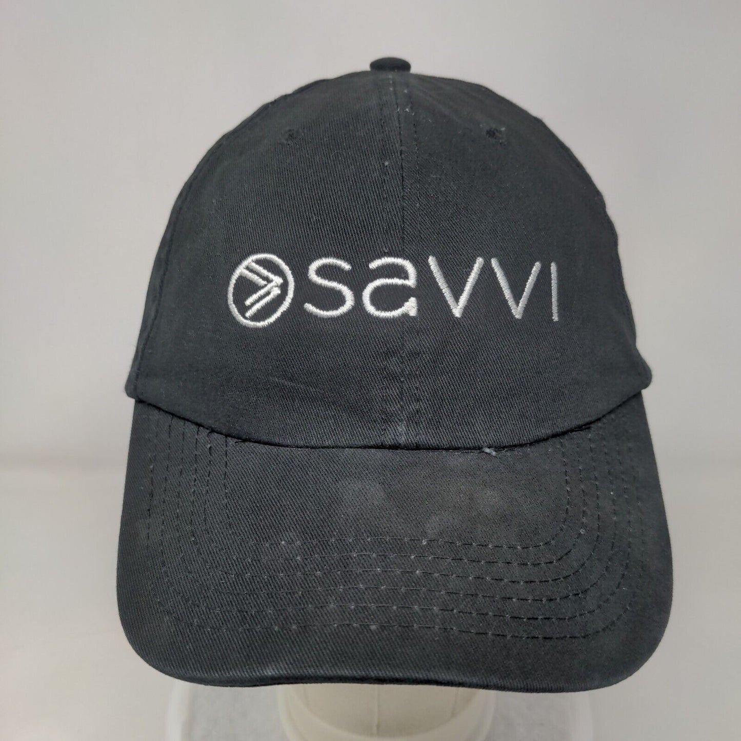 Savvi Slideback Hat Black One Size Adjustable Embroidered Apollo