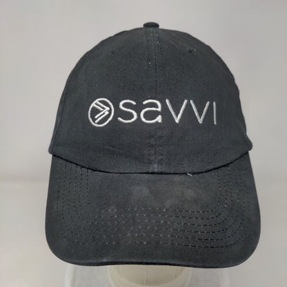 Savvi Slideback Hat Black One Size Adjustable Embroidered Apollo