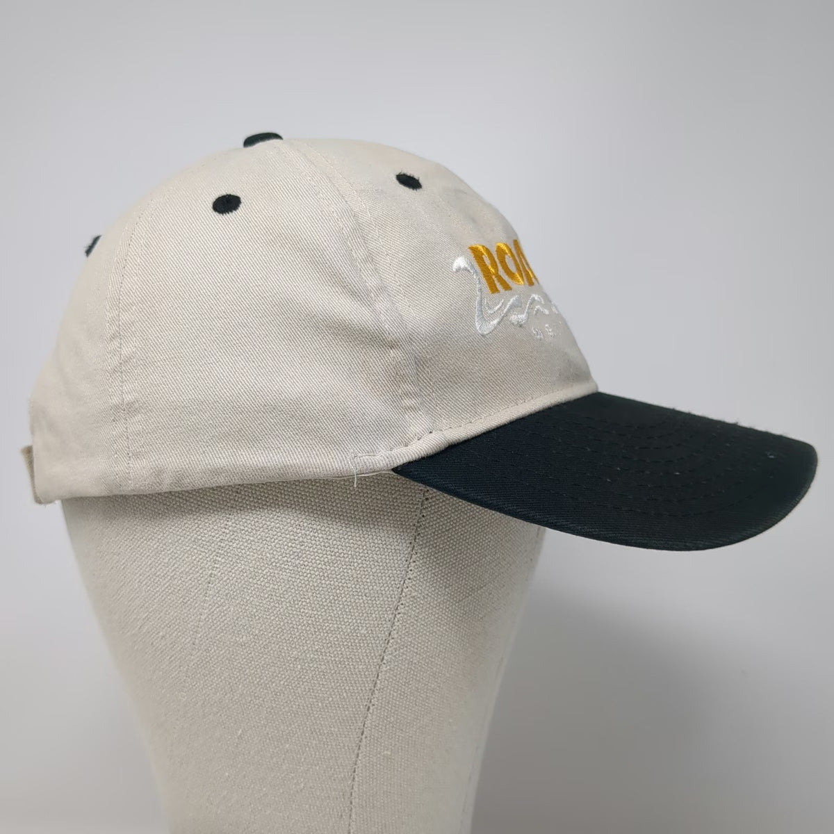 Vitronic Baseball Cap Beige OSFM Roaring Springs Waterpark Hat Strapback Bill