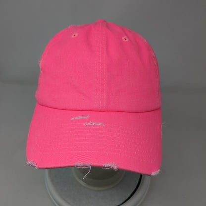 KB ETHOS Vintage Slideback Hat Pink OSFA Adjustable Solid Blank