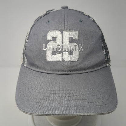 Landmark 25 Snapback Trucker Hat Gray One Size Since 1991 USA Flag