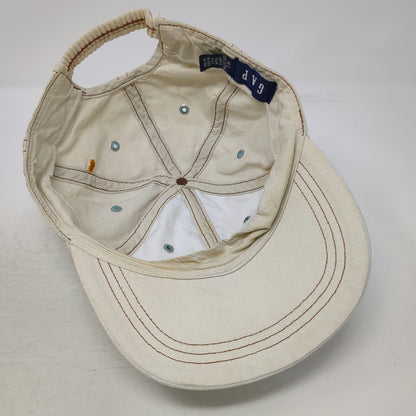 Gap Baseball Cap Beige L Contrast Stitching Elastic Back Cotton Hat